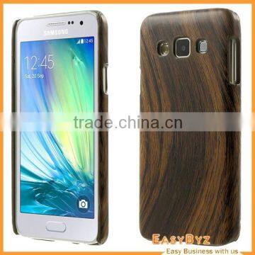 Wood Grain Leather Coated Hard Shell Case for Samsung Galaxy A3