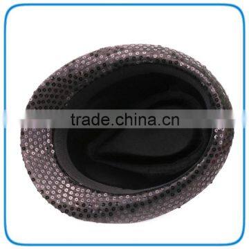 Cheap Black Personalized Birthday Glitter Caps Red Gold Kids Costome Mens Funny Led Light up Flashing Sequins Fedora Party Hats photo-5