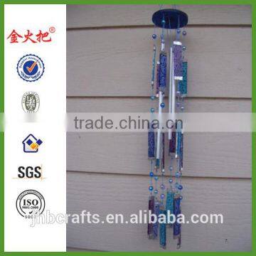 Beautiful Wind Chimes Blue Purple Bars Beads with Metal Chimes