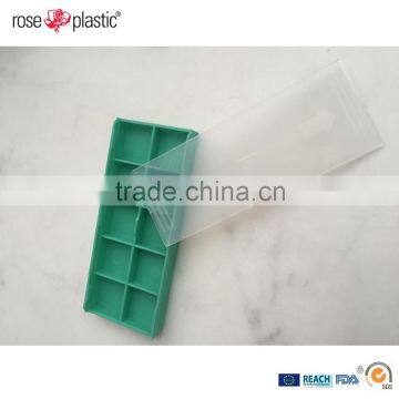 Plastic Transparent or Colored Carbide Inserts Packaging Box With Quick Press Closure of Lid Insert Box IB photo-3