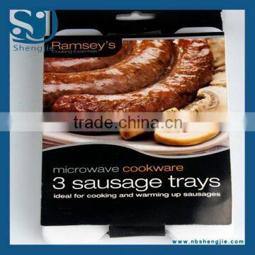 Trade assurance Microwave series- 3PC Plastic cooking sausage tray