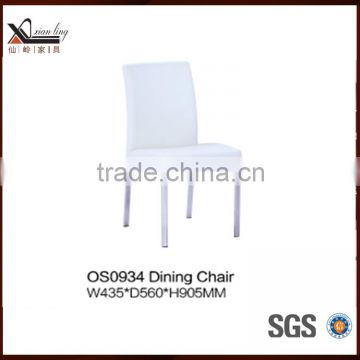 Dining Room White Leather Chairs