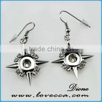 Cheapest bulk order fashion women silver button earring wholesale