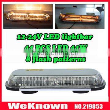 DC12V-24V 44 LED 44W Magnets Emergency Strobe Lightbar Amber/Blue ,8 Flash Way LED Warning Light photo-2