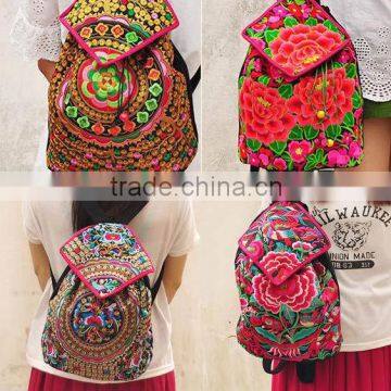 China Wholesale Backpack Embroidery School Backpack Canvas Backpack for Woman
