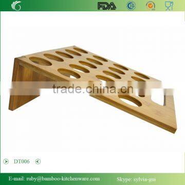 DT006/Bamboo Wood Spice and Peper Shakers Rack Wall Stand Holder Easy Caring photo-4