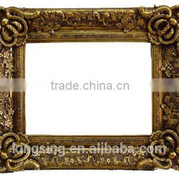 Classical golden resin painting frame