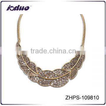 Fashion jewelry wholesale Simple hollow leaves necklace