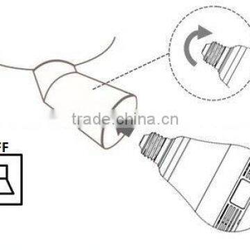 WiFi Fisheye Cloud Smart Bulb 1.3mp ip Camera With Two-way Audio and 128G Recording Feature photo-5