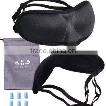 3D Sleeping Eye Mask, Eye Sleep Mask,3D Eye Mask With Earplugs, Silk Sleep Mask EM-008