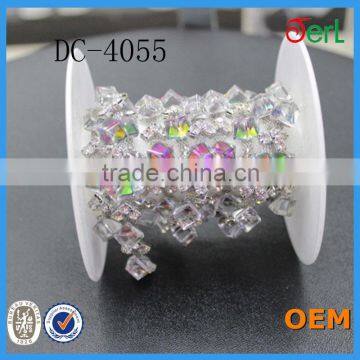 Fancy Resin Rhinestone Chain by Meter,Fashion Decorative Rhinestone Chain Triming photo-2