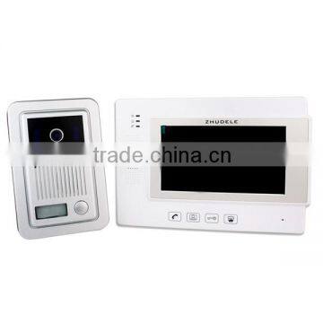 New Video DoorPhone 1 IN 1 Intercom System 7 Inch Screen Monitor Unlocking Hands-Free Intercommunication Night Vision Camera