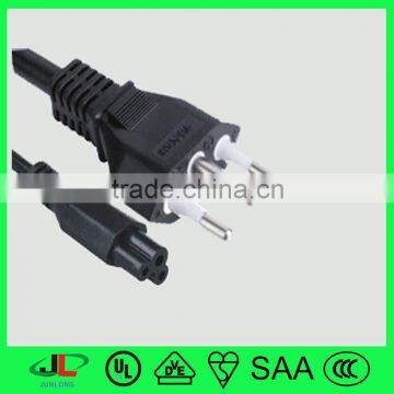 DongGuan Factory UC certified 4mm pin three prong power cord plug Brazil three prong power cord6