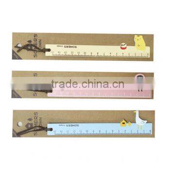 Wooden Somers Town model ruler/wooden crafts primary students ruler stationery promotion gifts