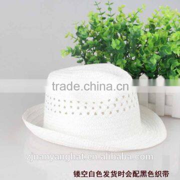 factory custom fashion men homburg paper woven fedora hats wholesale