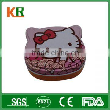 Lovely candy tin box irregular candy box package with hello kitty pattern