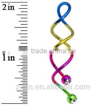 4 circle twister piercing body jewelry