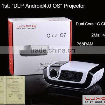 smart productor 1080p android 4.0 airplay dlna projector,airplay function