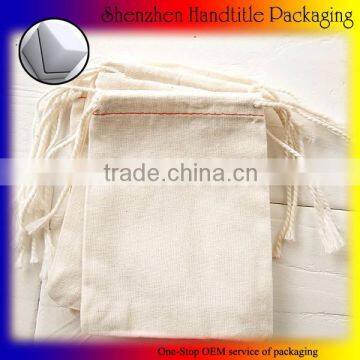 Customized Cotton Fabric Eco Drawstring Bag