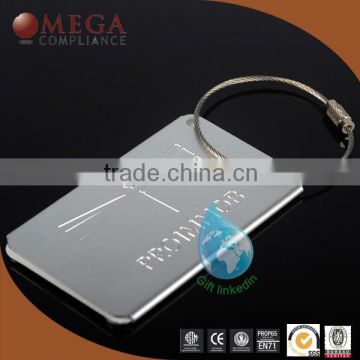 Engraved luggage tags metal