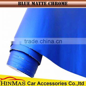 1.52*20m pvc material car wrap vinyl matte for matte blue chrome car sticker