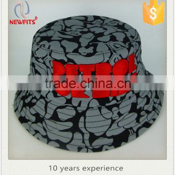 china factory price Fisherman hat top hat custom 3D embroidery bucket caps