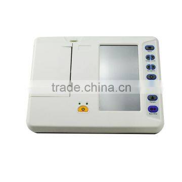 Portable 7 Inch 6 Channel Digital Electrocardiograph ECG Machine EKG-1206A by CE Approved photo-2