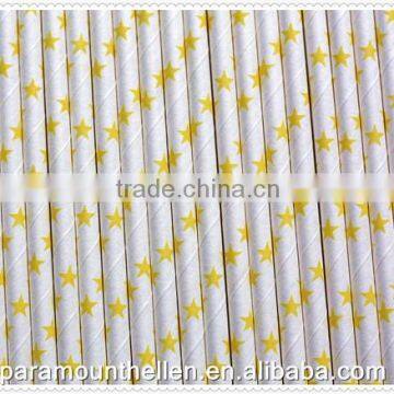 Food Grade PP Paper Wrapped Large Diameter Drinking Straws for birthday party