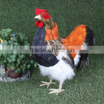 Christmas outdoor decoration toy chicken with feathers