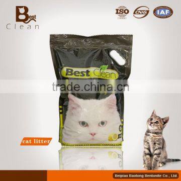 best clean brand lemon flavor pet cat litter bentonite clay cat litter