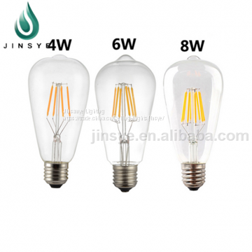 2w 4w 6w vintage edison A19 ST64 ST58 T45 G80 G95 G125 led filament light bulb manufacturer