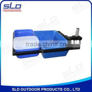 Fishing Side plastic Tray with 2 Bait Boxes for fishing seat stool