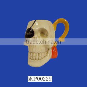 Newly Listed Useful Halloween Skull Ceramic Mug Wholesale