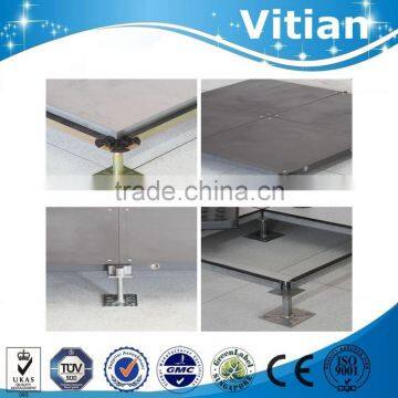 Office Building Raised Access Floor Adjustable Support Steel Pedestals