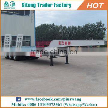 Heavy Loading Capacity Low Flatbed Trailer Hydraulic Low Boy Trailer