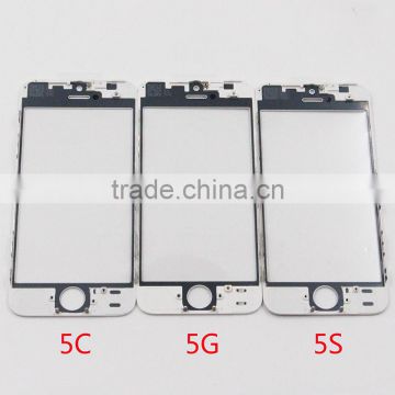 Hot selling 3 in 1 glass with cold press frame bezel with OCA sheet film for iPhone 5