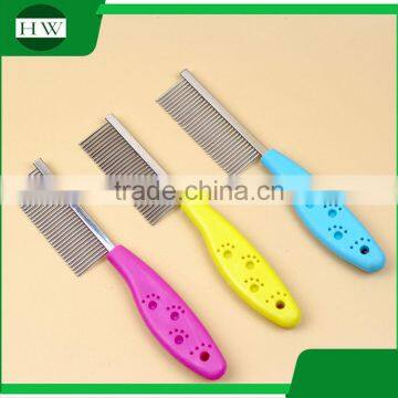 pet accessories tool stainless steel hanging cat dog pet bath massage hair removal grooming slicker brush comb