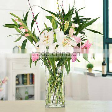 Square Home Decor Table Centerpieces Clear Glass Vase for Flower Arrangements photo-2