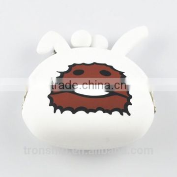 High quality holiday promotional gift silicone coin bag with customized printing LOGO