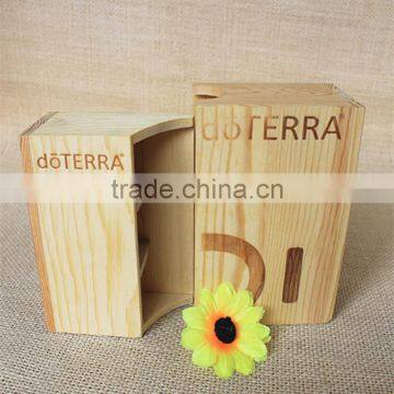 High Quality New Design Handmade Customized Unfinished Wooden Essential Oil Bottle Box With Empressed Logo photo-3
