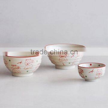 Japan Style Ceramic Bowl With Hand Painting photo-2