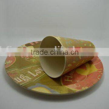 BSCI Audit Hot-sell Bamboo Fiber Dinner Set (BC-CS1008) photo-2
