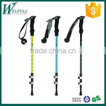 Carbon fiber, walking stick, trekking pole, external lock, 3 sections SZ15506