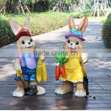 Animal Garden Sculptures Lawn Decoration Lovely Rabbit Statue photo-5