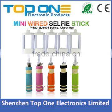 High quality cheap price wholesale selfie stick without battery and charge