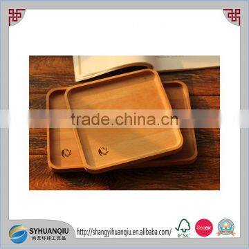 Natural Dessert Wood Tray Wood Serving Tray Wooden Serving Tray Platter Tea Tray photo-4