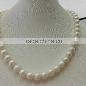 new designs 11-12mm near round freshwater pearl necklace