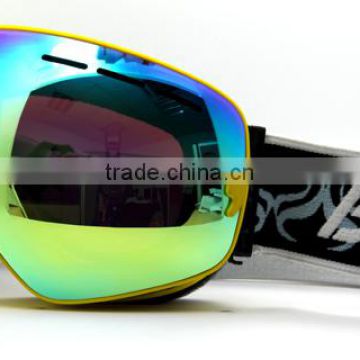 TPU frame and smoke REVO red lens snowboarding goggles