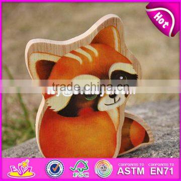 New Design Educational Rabbit Peacock Squirrel Toys Wooden Animal Toys for Toddlers W01B040