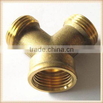 Brass foged Y connector for washing maching water hose